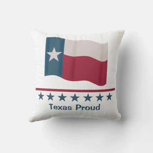 ローンスター国旗テキサス州誇りを持った言葉白に赤い青 クッション (裏面)