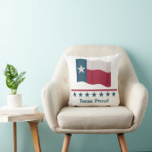 ローンスター国旗テキサス州誇りを持った言葉白に赤い青 クッション (椅子)