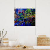 ローンスター夕べプリント ポスター (キッチン)