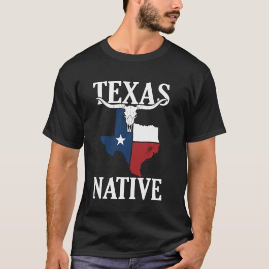 ローンスター州テキサス州先住民テシャン Tシャツ (正面)