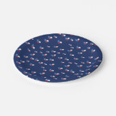 ローンスター州テキサス州国旗ハート ペーパープレート (アングル)