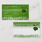 ローンスプリンクラー編集可能名刺 名刺 (正面/裏面)