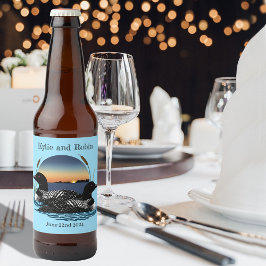 ローンズサンセットブルー結婚ズ ビールラベル