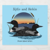 ローンズサンセットブルー結婚ズ ビールラベル (シングルラベル)