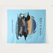 ローンズサンセットブルー タペストリー (正面(横))