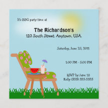 ローンチェアの夏時間BBQのパーティー