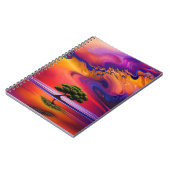 ローンツリーインウォーターカラフル空 ノートブック (左側)