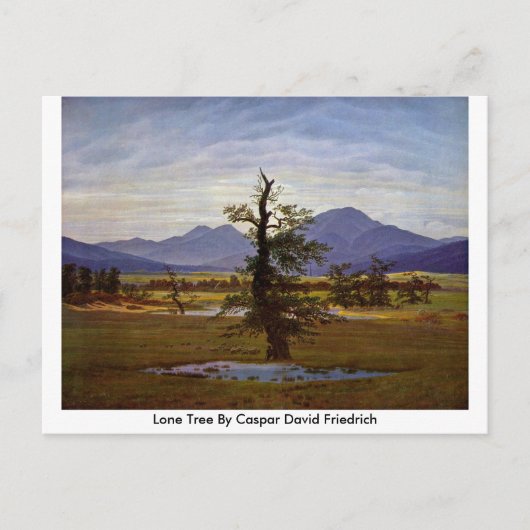 ローンツリーバイカスパルDavid Friedrich ポストカード (正面)