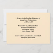 ローンツリー愛する記憶の供養 招待状 (裏面)