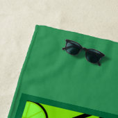 ローンテニスプレーヤーのグラフィックアート ビーチタオル (インサイチュ)