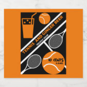 ローンテニスプレーヤーのグラフィックアート ビールラベル (シングルラベル)