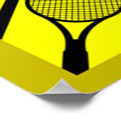 ローンテニスプレーヤーのグラフィックアート ポスター (角)