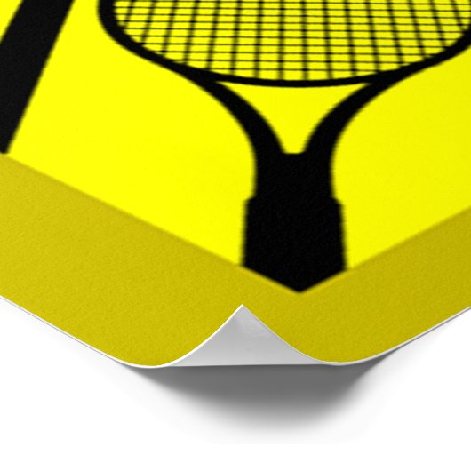 ローンテニスプレーヤーのグラフィックアート ポスター (角)