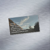 ローントーレイパインカリフォルニアサンセットランドスケープ マグネット名刺 (インサイチュ)