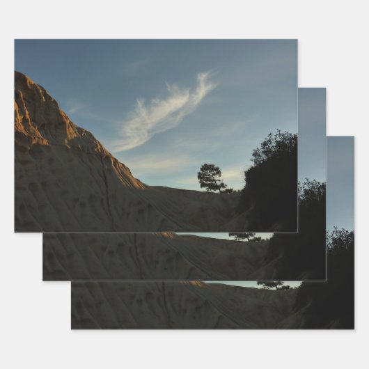 ローントーレイパインカリフォルニアサンセットランドスケープ ラッピングペーパーシート (セット)