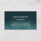 ローンハ気にンズ保持木ティール（緑がかった色）造園  名刺 (裏面)