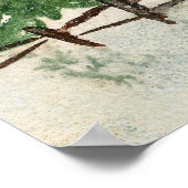 ローンパインスノーツリープリント ポスター (角)