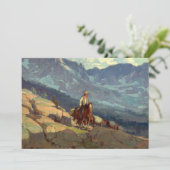 "ローンパッカー"ウェスタン・アートbyエドガー・ペイン 招待状 (スタンド正面)