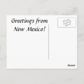 ローンパープルサボテン花ニューメキシコグリーティングカード ポストカード (裏面)