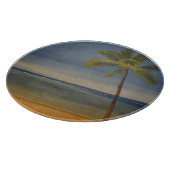 ローンパームツリーのビーチ、Gary Polingによる カッティングボード (角)