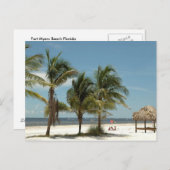 ローンビーチアットフォートマイヤーズビーチフロリダ ポストカード (正面/裏面)