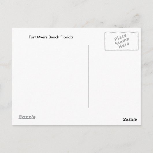 ローンビーチアットフォートマイヤーズビーチフロリダ ポストカード (裏面)