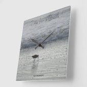 ローンビーチサンドパイパークロック スクエア壁時計 (傾斜)