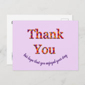 ローンプバケーションハウスサンキューゲス感謝していト ポストカード (正面/裏面)