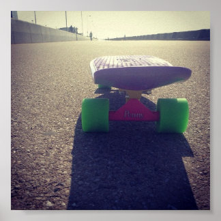 ローンペニーのスケートボードニッケル。 ポスター