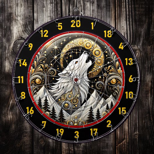 ローンホワイトウルフは強さの回復力をエコー ダーツボード