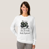 ローンボウルおもしろいの不機嫌なレディーボウル症候群 Tシャツ (正面フル)