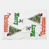 ローンボウルとクリスマステータオル キッチンタオル (横)