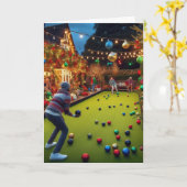 ローンボウルのクリスマスカード カード (黄色い花)