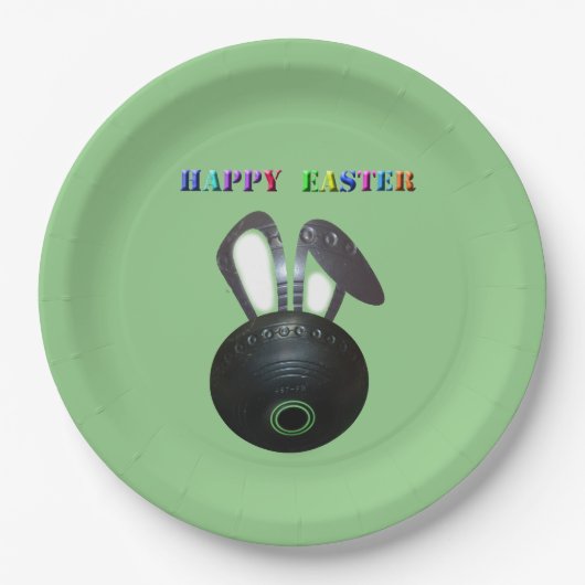ローンボウルイースターバニー、紙パーティープレート ペーパープレート (正面)