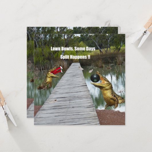 ローンボウルオーストラリア分割が発生する、フラットカード (正面/裏面インサイチュ)