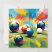 ローンボウルカラースプラッシュ、フラット誕生日カード カード (裏面)