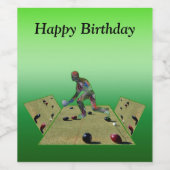 ローンボウルハッピーバースデーデザイン、 ワインラベル (シングルラベル)