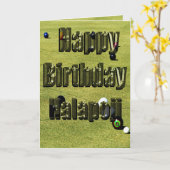 ローンボウルハラポジ誕生日カード カード (黄色い花)