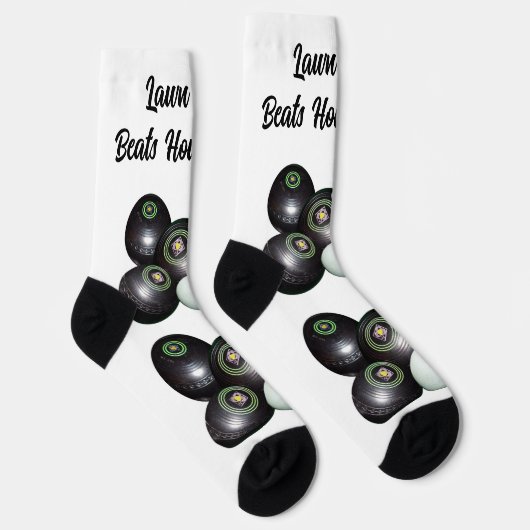 ローンボウルビートおもしろいハウスワーク，クルーソックス ソックス (右)