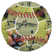 ローンボウル写真コラージュ、カスタマイズ可能なソフトボール ソフトボール (裏面)