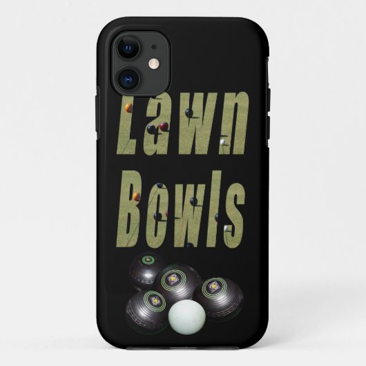 ローンボウル写真ロゴとボウル Case-Mate iPhoneケース (裏面)
