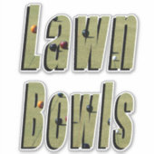 ローンボウル写真ロゴ、 シール (正面)