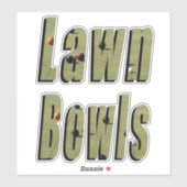 ローンボウル写真ロゴ、 シール (シート)