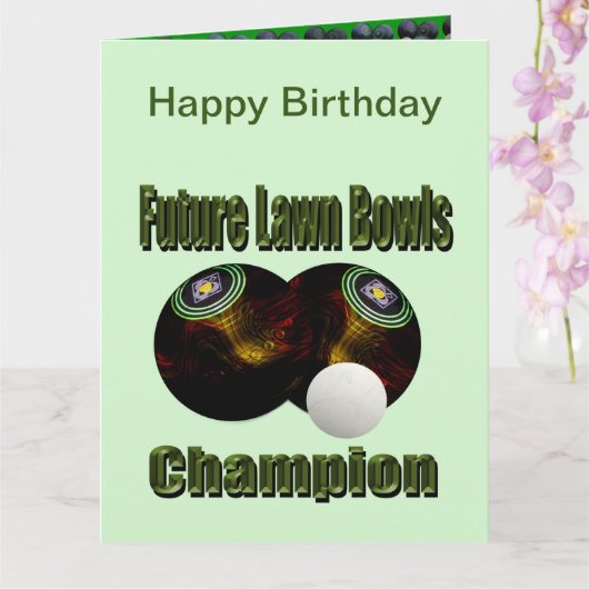 ローンボウル未来チャンピオン誕生日カード カード (蘭)