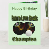 ローンボウル未来チャンピオン誕生日カード カード (正面)