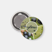 ローンボウル5つの写真フォトコラージュ、マグネット マグネット (正面/裏面)