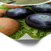 ローンボウル5つの写真写真コラージュ、ポスター ポスター (角)