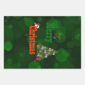 ローンボウル、クリスマス紙セット ラッピングペーパーシート (正面)