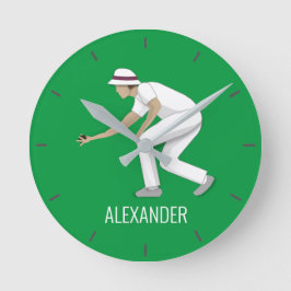 ローンボウル ラウンド壁時計