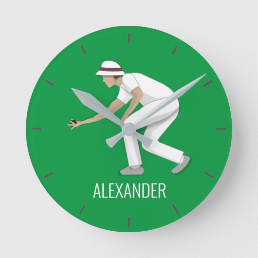 ローンボウル ラウンド壁時計 (正面)